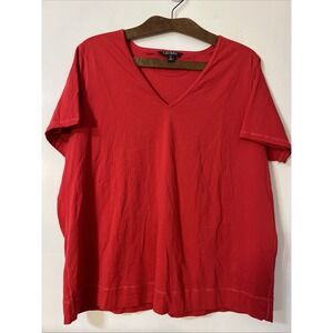 Lauren Ralph Lauren Lauren jean co red short sleeve  tee size 2X V Neck
